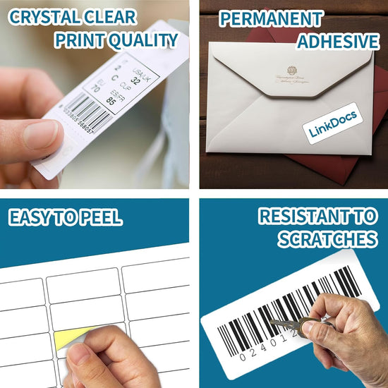 LinkDocs 30 Up Shipping Address Labels for Laser and Inkjet Printers