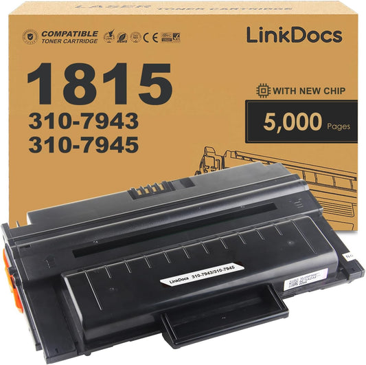 LinkDocs Compatible Toner Cartridge Replacement for Dell 1815dn Multifunction Laser Printers (Black, 5,000 Pages). High-quality printing.