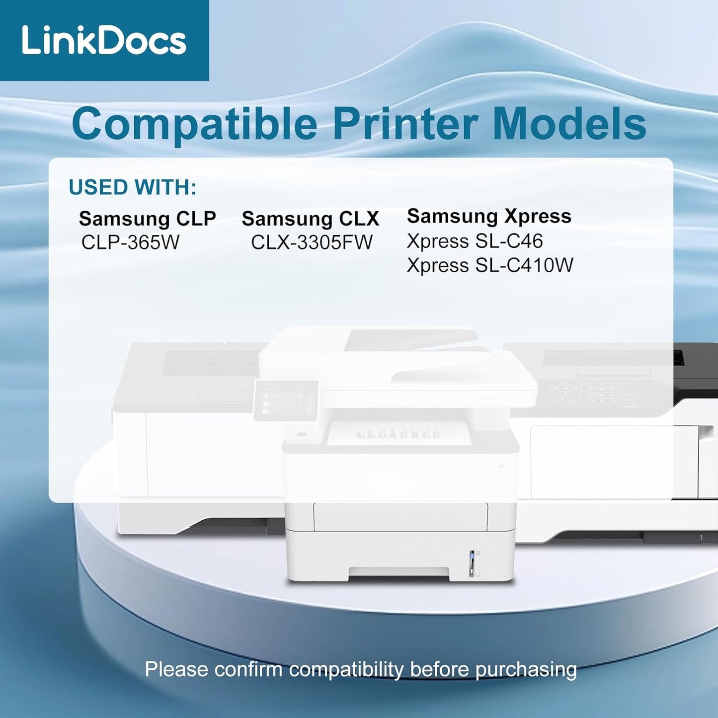 Compatible Samsung CLT-406S Toner Cartridge Set - (Black, Cyan, Magenta, Yellow) CLT-K406S, CLT-C406S, CLT-M406S, CLT-Y406S , 4-Pack