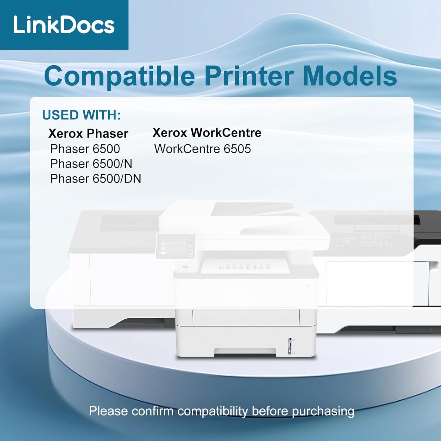 LinkDocs Phaser 6500 WorkCentre 6505 High Capacity Toner Cartridges 4-Pack (BK/C/M/Y)