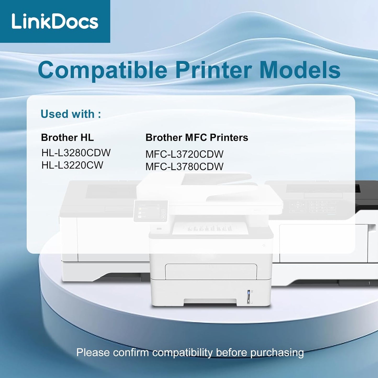 LinkDocs TN229 Black Compatible Toner Cartridge for Brother Printers