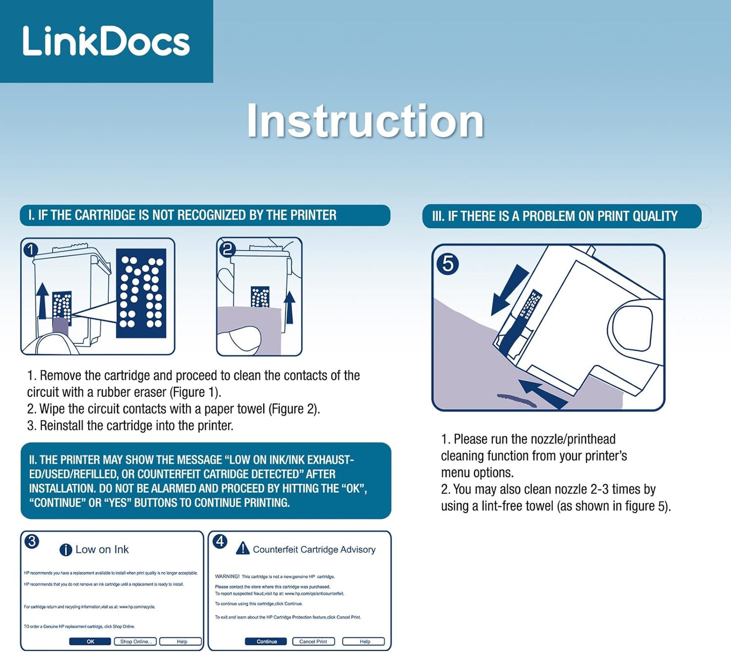 LinkDocs Remanufactured 240XXL 241XL Ink Cartridges for Canon Printers