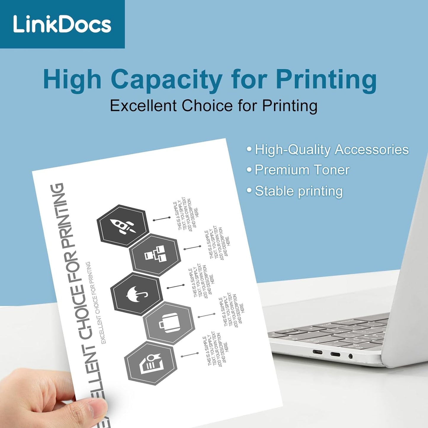 LinkDocs 147X Toner Cartridge Replacement for HP 147X W1470X 147A W1470A