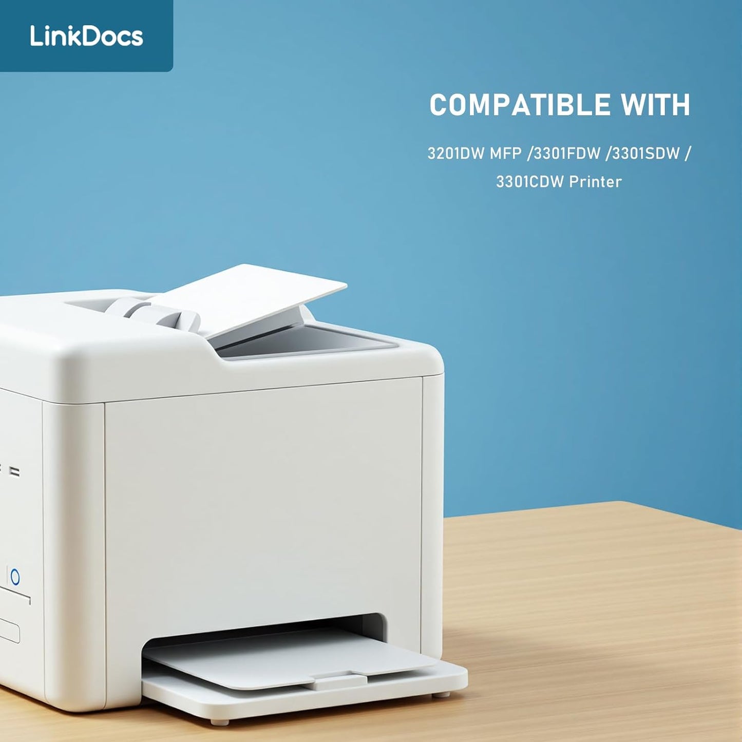 LinkDocs 218X 4-Pack Toner Cartridges - WITH CHIP Replacement for HP 218X/218A | Compatible with Color LaserJet Pro 3201DW, MFP 3301FDW/SDW/CDW