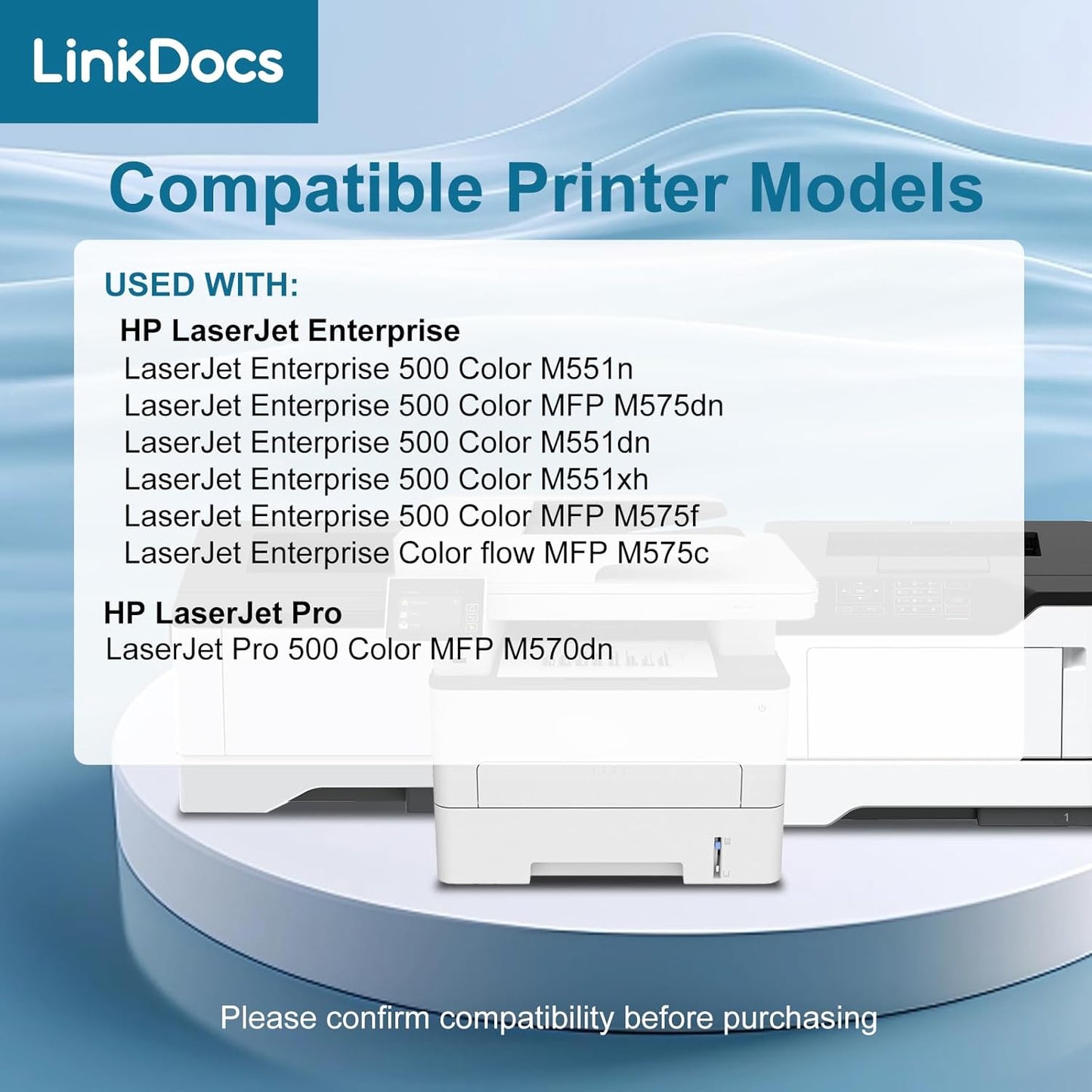 LinkDocs 507X Toner Cartridge 4 Pack Replacement for HP 507X 507A