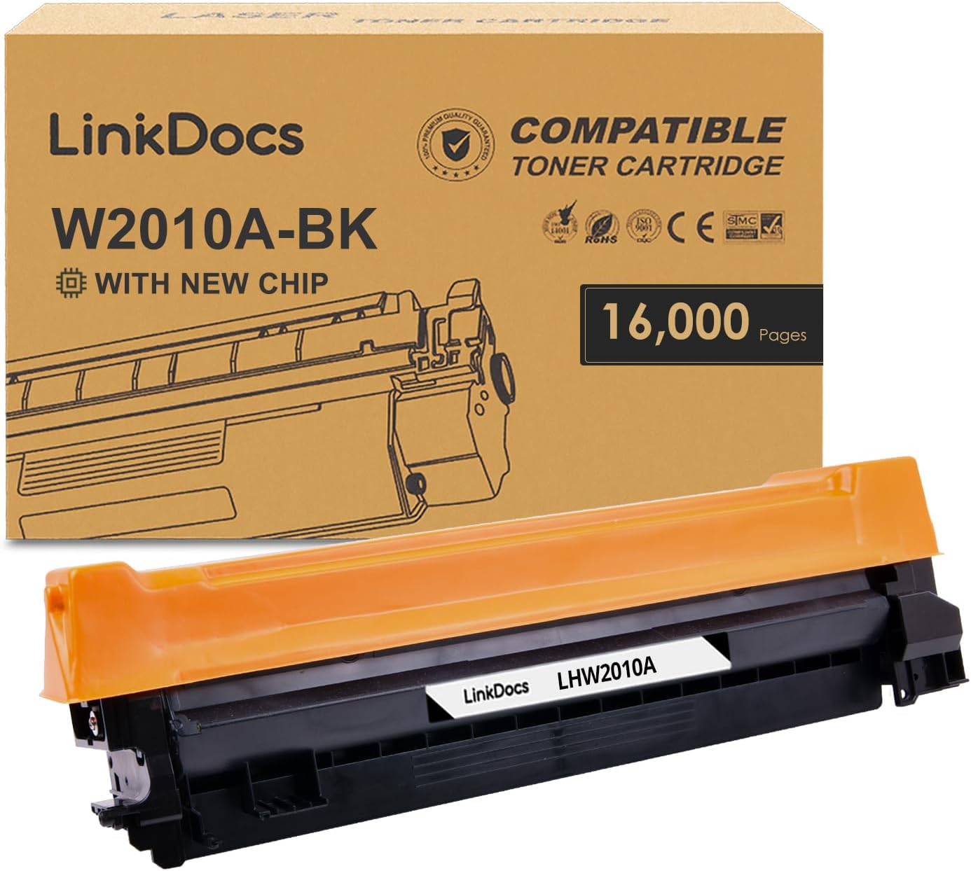 LinkDocs 659A Black Toner Cartridge compatible with HP Color LaserJet Enterprise M856 series, high yield and professional-quality prints.